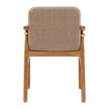 Wembley Beige/Natural Outdoor Dining Chair (Set of 2) - Ornate Home