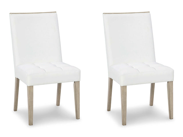 Wendora Bisque & White Dining Room Chair (Set of 2) (Online Special Price) - Ornate Home