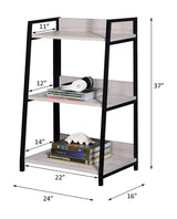 Wendral Natural & Black Bookshelf (3Tier) - Ornate Home