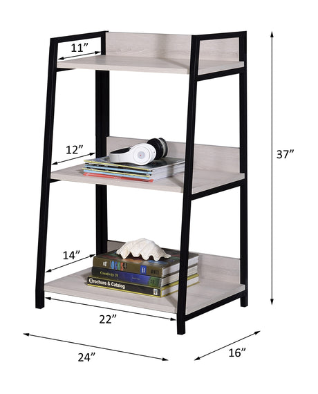 Wendral Natural & Black Bookshelf (3Tier) - Ornate Home
