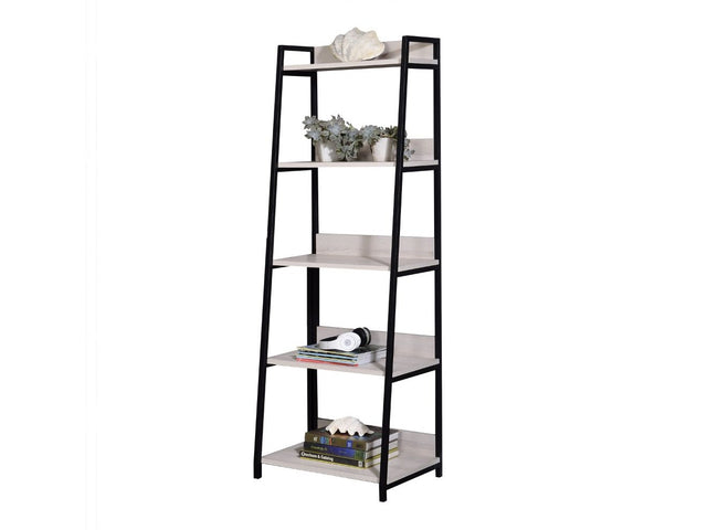 Wendral Natural & Black Bookshelf (5Tier, 23"L) - Ornate Home