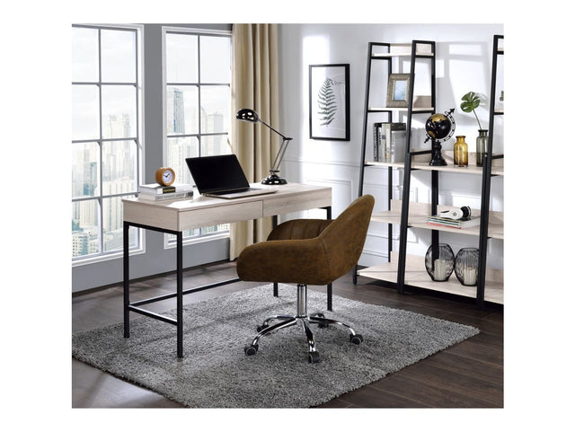 Wendral Natural & Black Desk - Ornate Home