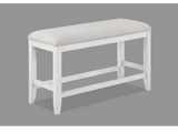 Wendy White Counter Height Dining Bench - Ornate Home