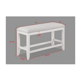 Wendy White Counter Height Dining Bench - Ornate Home