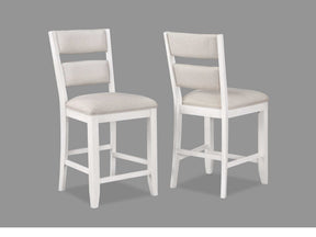 Wendy White Counter Height Dining Chairs - Ornate Home