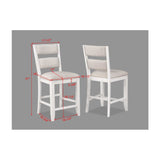 Wendy White Counter Height Dining Chairs - Ornate Home