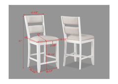 Wendy White Counter Height Dining Set - Ornate Home
