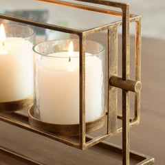 Wenman Gold Triple Candleholder - Ornate Home