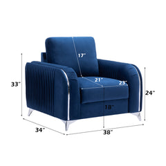 Wenona Blue Chair - Ornate Home