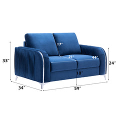 Wenona Blue Loveseat - Ornate Home