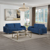 Wenona Blue Loveseat - Ornate Home
