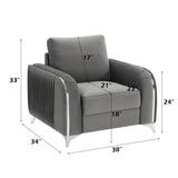 Wenona Gray Velvet Chair - Ornate Home