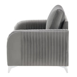 Wenona Gray Velvet Chair - Ornate Home
