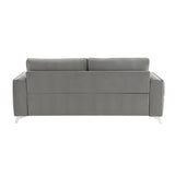 Wenona Gray Velvet Sofa - Ornate Home
