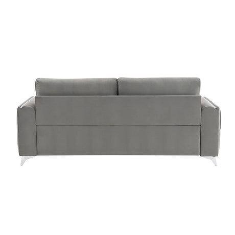 Wenona Gray Velvet Sofa - Ornate Home