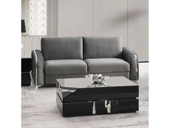 Wenona Gray Velvet Sofa - Ornate Home