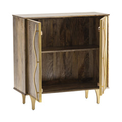 Wentworth Brown/Gold Cabinet - Ornate Home
