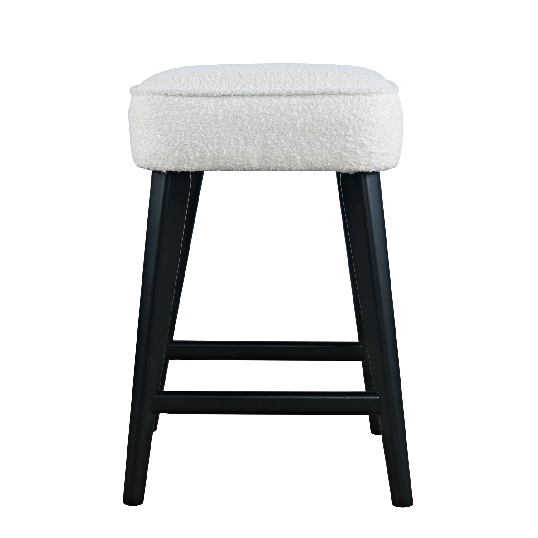 Wes Black Backless Counter Stool (Set of 2) - Ornate Home