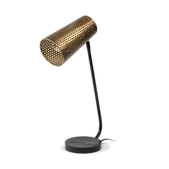 Wesley Gold/Black Perforated Metal Shade Table Lamp - Ornate Home