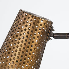 Wesley Gold/Black Perforated Metal Shade Table Lamp - Ornate Home