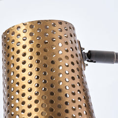 Wesley Gold Perforated Metal Cone Wall Sconce - Ornate Home