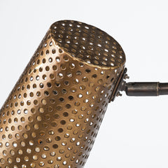 Wesley Gold Perforated Metal Cone Wall Sconce - Ornate Home