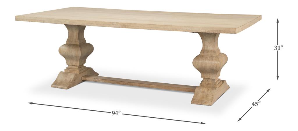 Wesley Natural Dining Table - Ornate Home