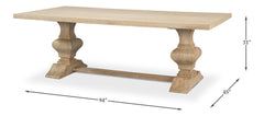 Wesley Natural Dining Table - Ornate Home