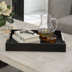 Wessex Black Shagreen Tray - Ornate Home