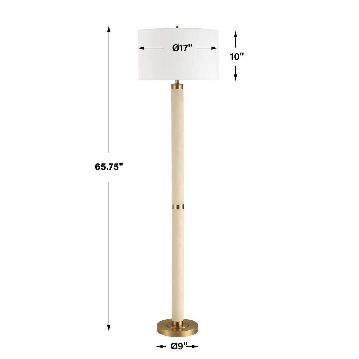 Wessex White Floor Lamp - Ornate Home