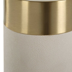 Wessex White Pillar Candleholders (Set of 2) - Ornate Home