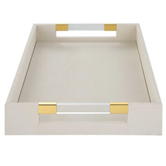 Wessex White Shagreen Tray - Ornate Home