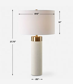 Wessex White Table Lamp - Ornate Home