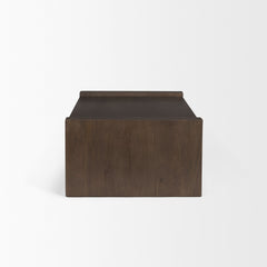 Wesson Dark Brown Wooden Rectangular Coffee Table - Ornate Home