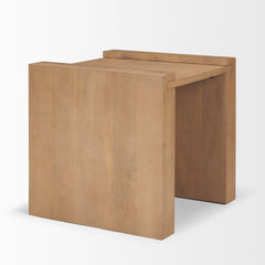 Wesson Light Brown Wood Accent Table - Ornate Home