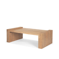 Wesson Light Brown Wood Rectangular Coffee Table - Ornate Home