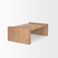 Wesson Light Brown Wood Rectangular Coffee Table - Ornate Home