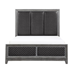West End Gray/Wire-Brushed Gray 5-Piece Queen Bedroom Set - Ornate Home