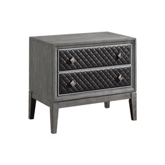 West End Gray/Wire-Brushed Gray 5-Piece Queen Bedroom Set - Ornate Home