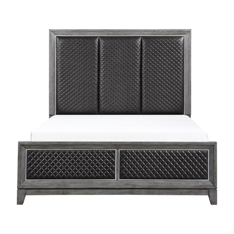 West End Wire-Brushed Gray 4-piece Queen Bedroom Set - Ornate Home