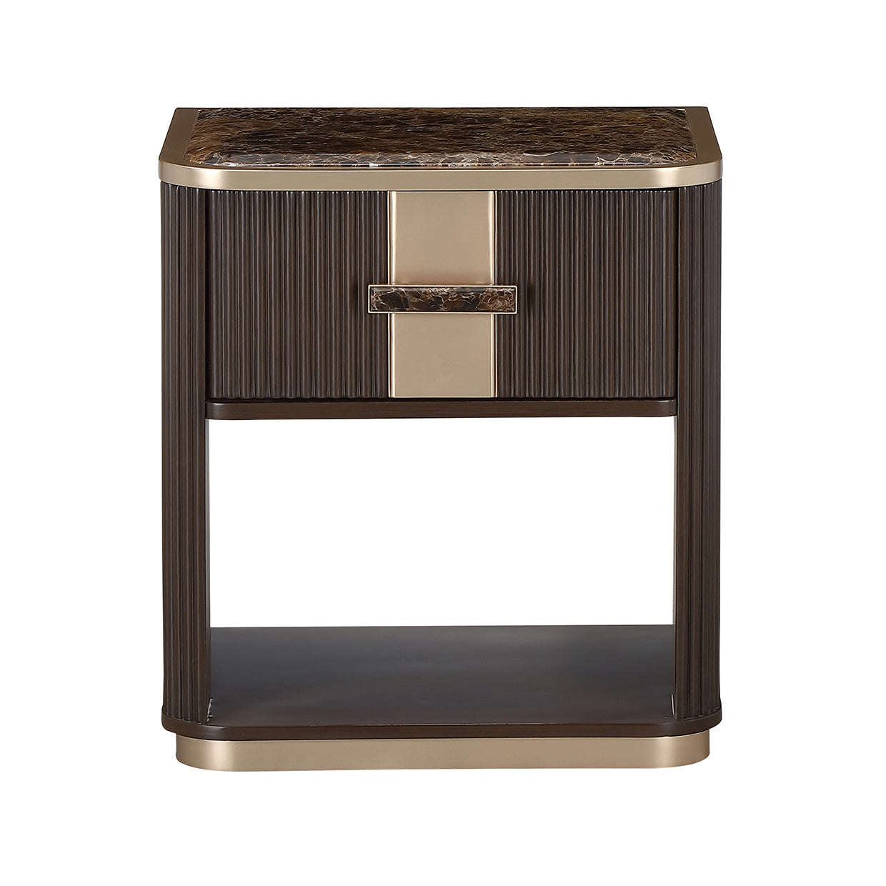 West Kensington Medium Espresso 1-Drawer Nightstand - Ornate Home