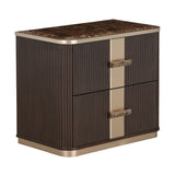West Kensington Medium Espresso 2-Drawer Nightstand - Ornate Home