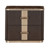 West Kensington Medium Espresso 2-Drawer Nightstand - Ornate Home