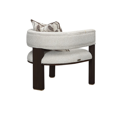 West Kensington Medium Espresso/Buff Accent Chair - Ornate Home