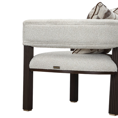 West Kensington Medium Espresso/Buff Accent Chair - Ornate Home