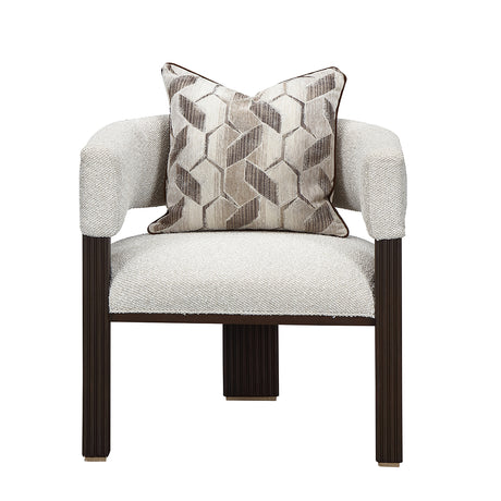 West Kensington Medium Espresso/Buff Accent Chair - Ornate Home