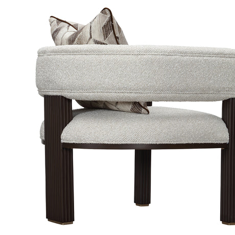 West Kensington Medium Espresso/Buff Accent Chair - Ornate Home