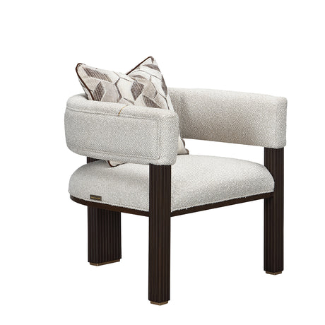 West Kensington Medium Espresso/Buff Accent Chair - Ornate Home