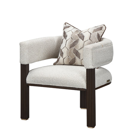 West Kensington Medium Espresso/Buff Accent Chair - Ornate Home