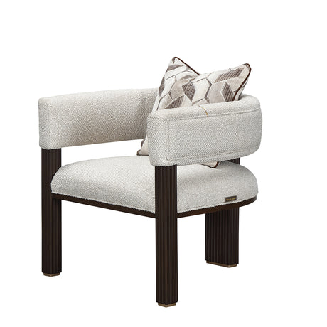 West Kensington Medium Espresso/Buff Accent Chair - Ornate Home